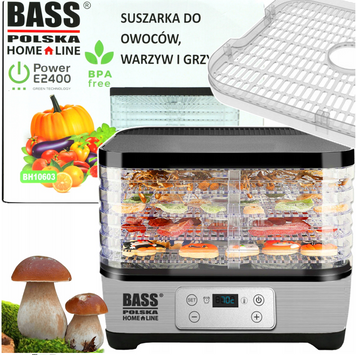 Сушарка для овочів та фруктів 300 Вт, з регульованими лотками Bass Polska BH 10603 BH 10603 фото