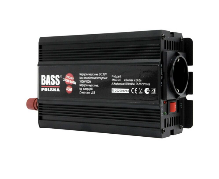 Преобразователь напряжения Bass Polska 5009 300/600 Вт, 12/230 В, чистая синусоида 5009 фото
