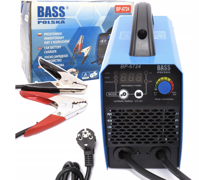 Пуско-зарядное устройство инверторное IGBT Bass Polska 6724 12/24 В 6724 фото