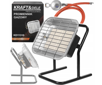 Газовий інфрачервоний обігрівач 4,5 кВт Kraft&Dele KD11310 для гаража, майстерні та будівництва KD11310 фото